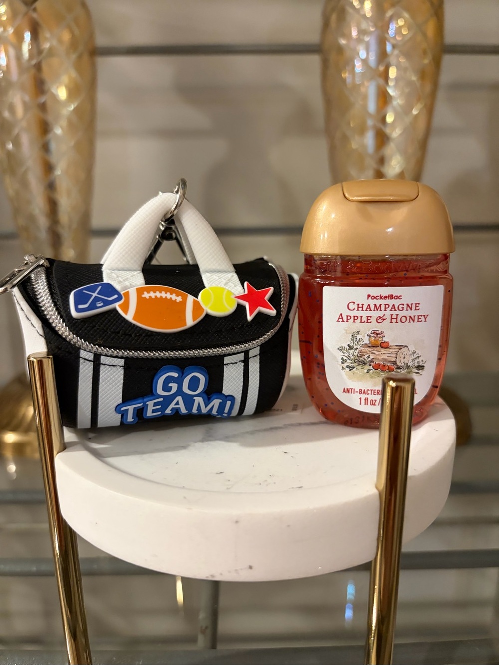 Bath & Body Works Black & White 'Go Team' PocketBac Holder & BAC NWT Fall 2026